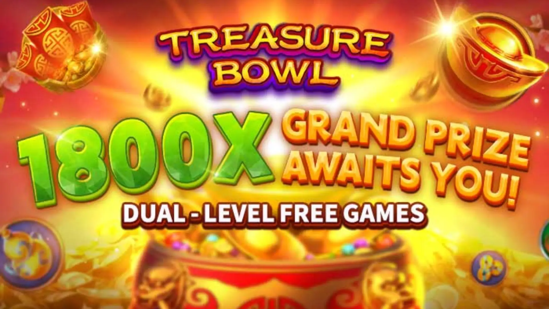 Multiplicadores Treasure Bowl 888pg - 7777x Máximo com Tigela Dourada